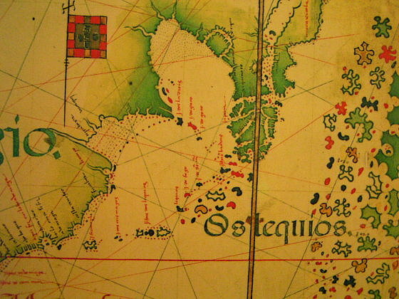 最早出現的台灣地圖/（1554年）葡萄牙人手繪的航海圖，是目